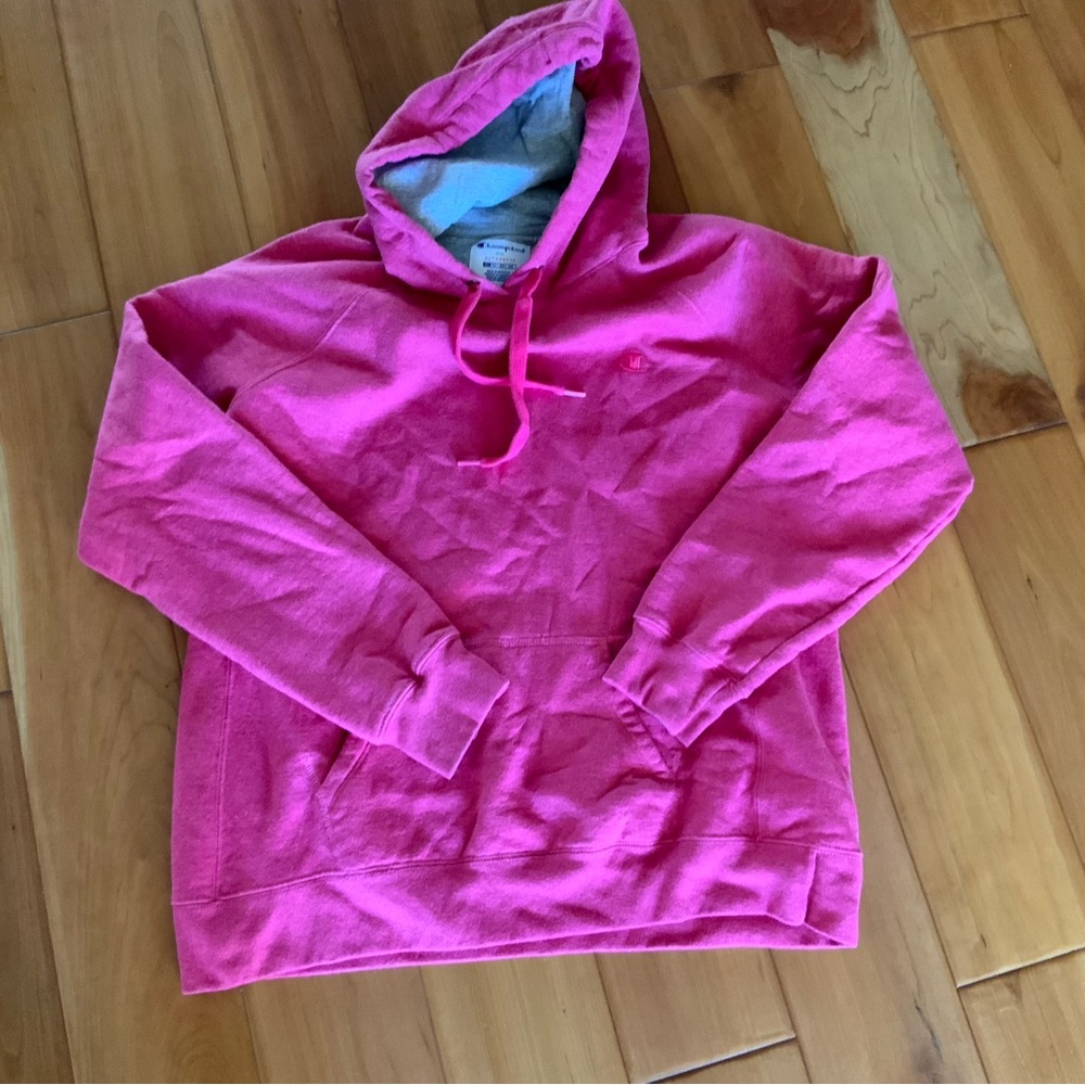 Champion pink hoodie sweatshirt size XL